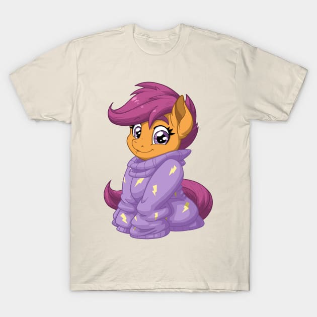 Scootaloo in a Sweater T-Shirt by LateCustomer